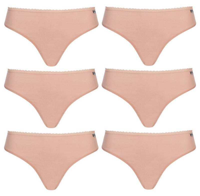 MONT EMILIAN Tangaslip MONT EMILIAN Damen Slips oder Tangas im 6er-Pack (Set besteht aus sechs Slips / Tangas) Flachnähte für weniger Reibung und mehr Komfort von MONT EMILIAN