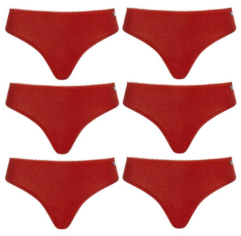 MONT EMILIAN Tangaslip MONT EMILIAN Damen Slips oder Tangas im 6er-Pack (Set besteht aus sechs Slips / Tangas) Flachnähte für weniger Reibung und mehr Komfort von MONT EMILIAN