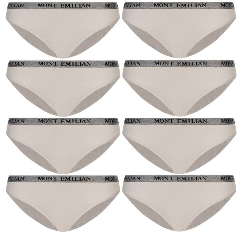 MONT EMILIAN Tangaslip MONT EMILIAN Damen Tangas oder Slips im 8er-Pack (Set besteht aus acht Tangas / Slips) Flachnähte für weniger Reibung und mehr Komfort von MONT EMILIAN