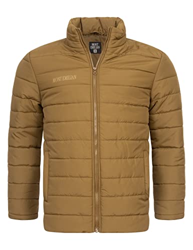 MONT EMILIAN Tignes Herren Jacke mit gestepptem Obermaterial und leichter, wärmender Wattierung, gefütterter Stehkragen, in den Größen S bis XXXL (as3, alpha, l, regular, regular, Braun) von MONT EMILIAN