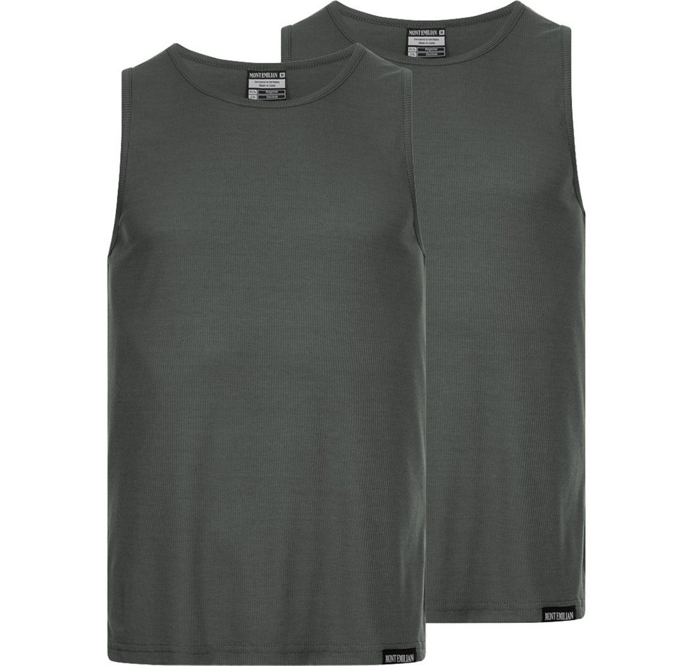 MONT EMILIAN Unterhemd MONT EMILIAN "Ajaccio" Herren Unterhemd 2er-Pack (Set besteht aus 2 Unterhemden) aus elastischem Feinripp-Material von MONT EMILIAN