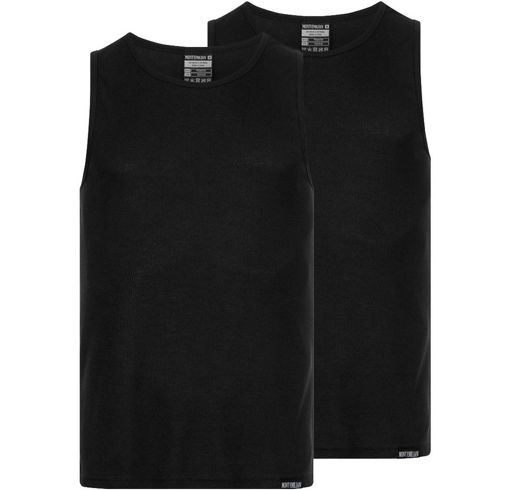 MONT EMILIAN Unterhemd MONT EMILIAN "Ajaccio" Herren Unterhemd 2er-Pack (Set besteht aus 2 Unterhemden) aus elastischem Feinripp-Material von MONT EMILIAN