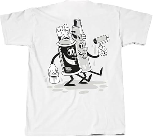 Montana Paint Buddies by Great Männer Frauen Unisex Backprint T-Shirt weiß (as3, Alpha, xx_l, Regular, Regular) von Montana