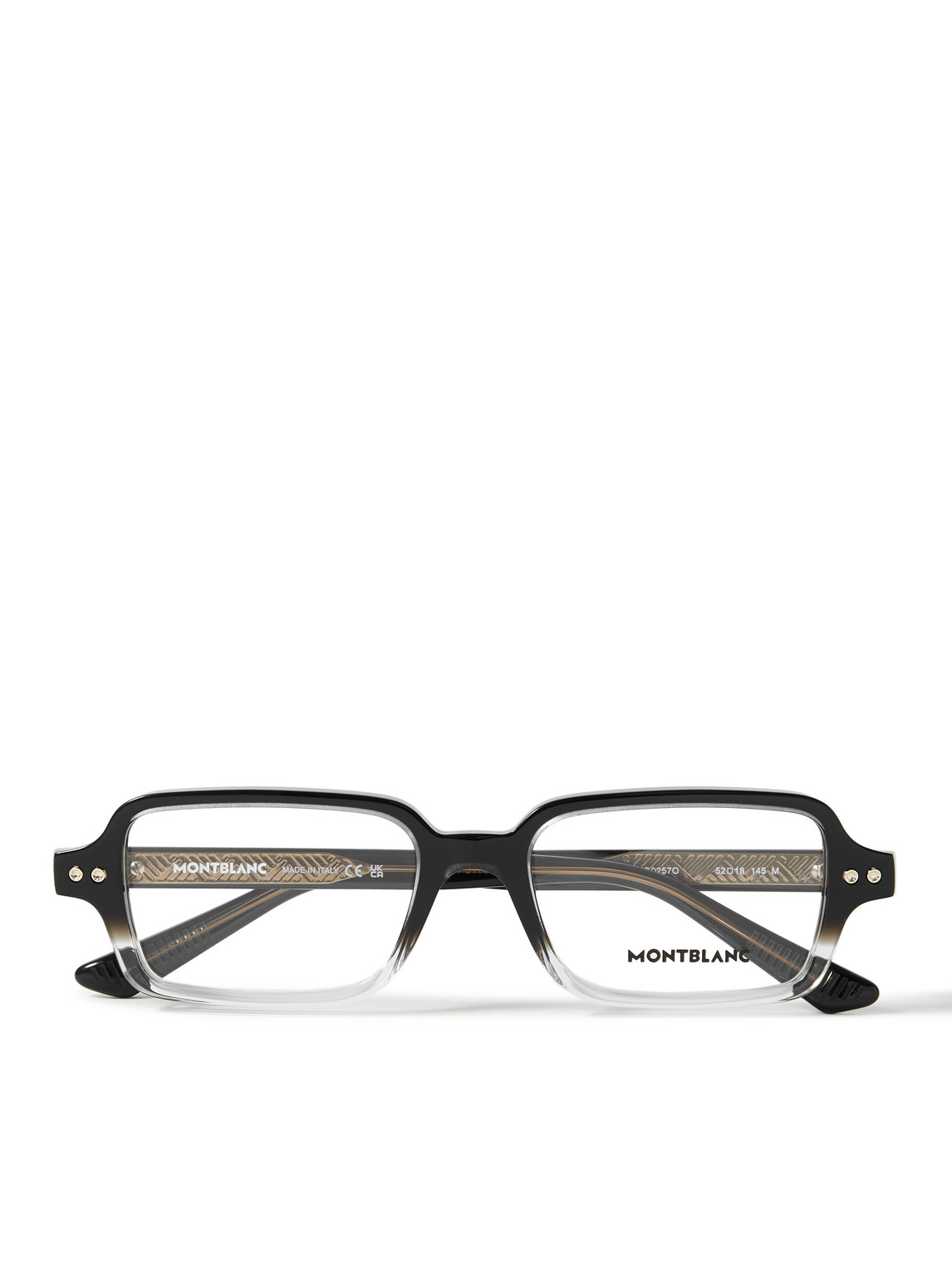 MONTBLANC EYEWEAR - Rectangular-Frame Acetate Optical Glasses - Men - Black MONTBLANC EYEWEAR - Rectangular-Frame Acetate Optical Glasses - Men - Black von MONTBLANC EYEWEAR