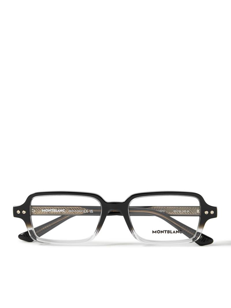 MONTBLANC EYEWEAR - Rectangular-Frame Acetate Optical Glasses - Men - Black von MONTBLANC EYEWEAR