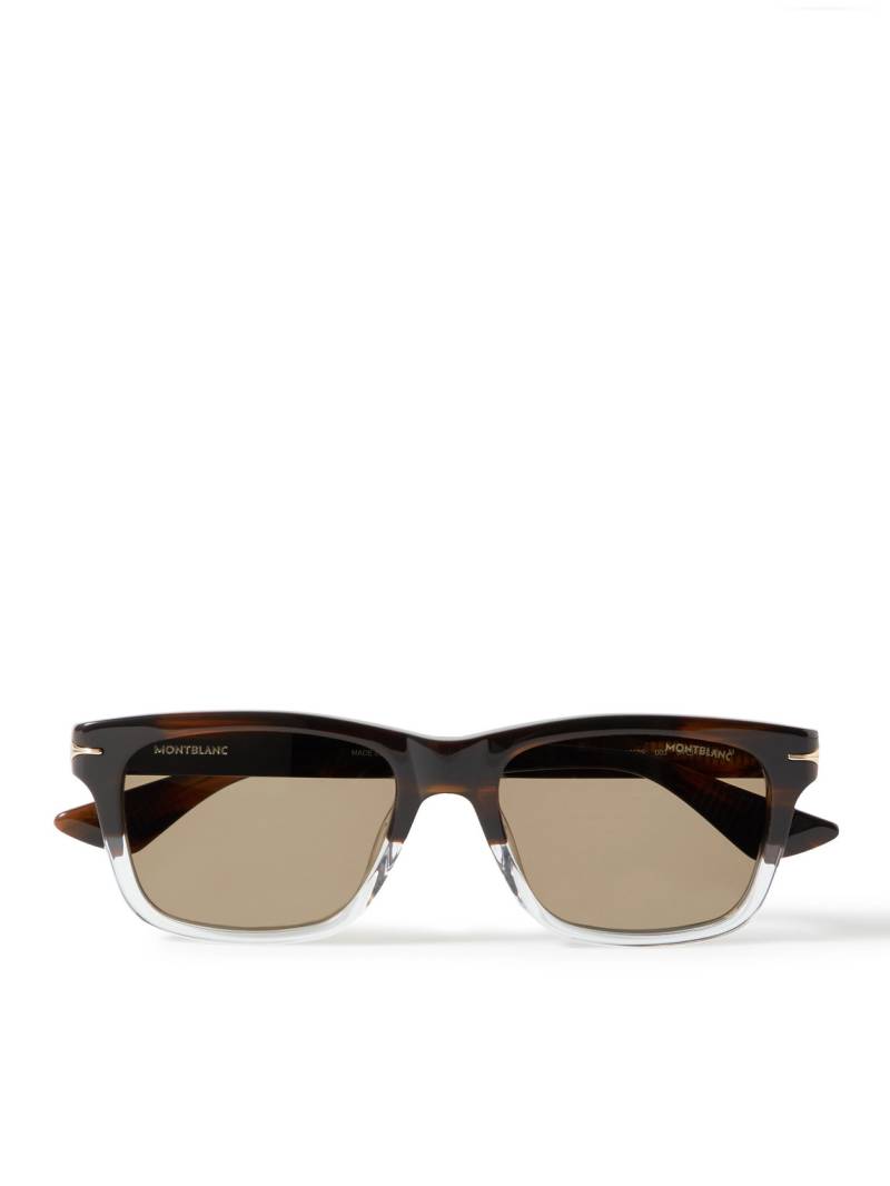 MONTBLANC EYEWEAR - Square-Frame Tortoiseshell Acetate Sunglasses - Men - Tortoiseshell von MONTBLANC EYEWEAR