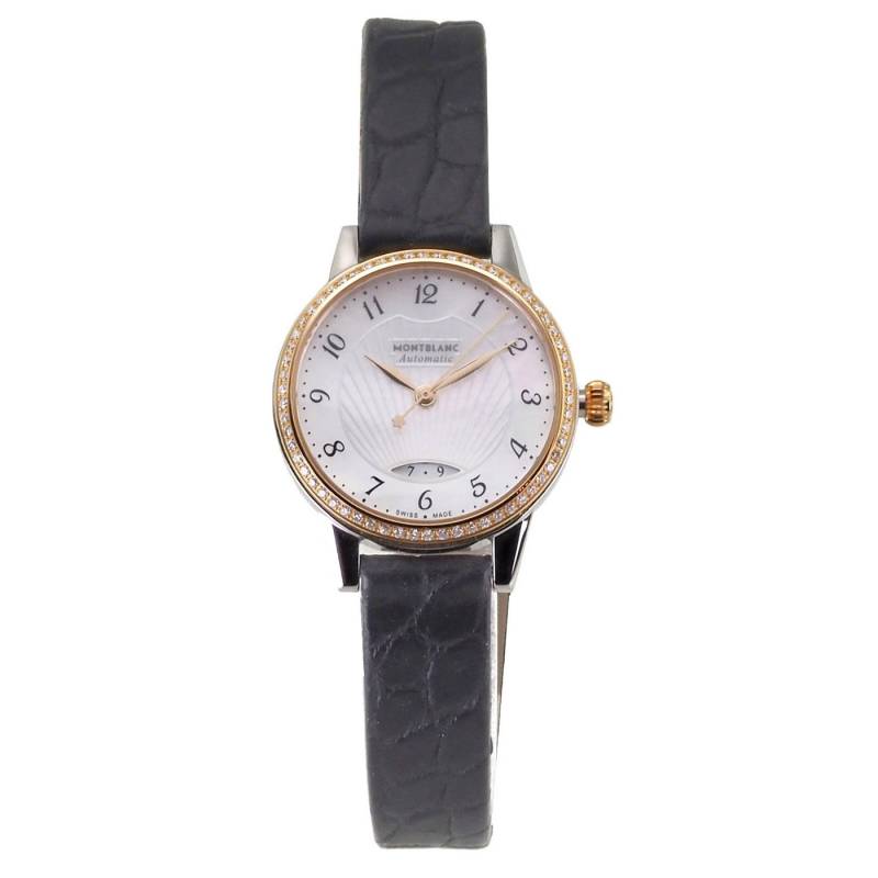 MONTBLANC Automatikuhr Damen Uhr 28 mm Ø Boheme Steel Collection MB116500 Diamanten Boheme, Diamantbesatz 72 Stück von MONTBLANC