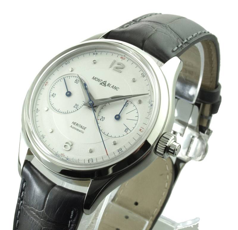 MONTBLANC Schweizer Uhr 119951 Herren Uhr Automatik Chronograph Heritage Monopusher Neu OVP Heritage, Stoppfunktion über 1 Drücker (Monopusher) von MONTBLANC