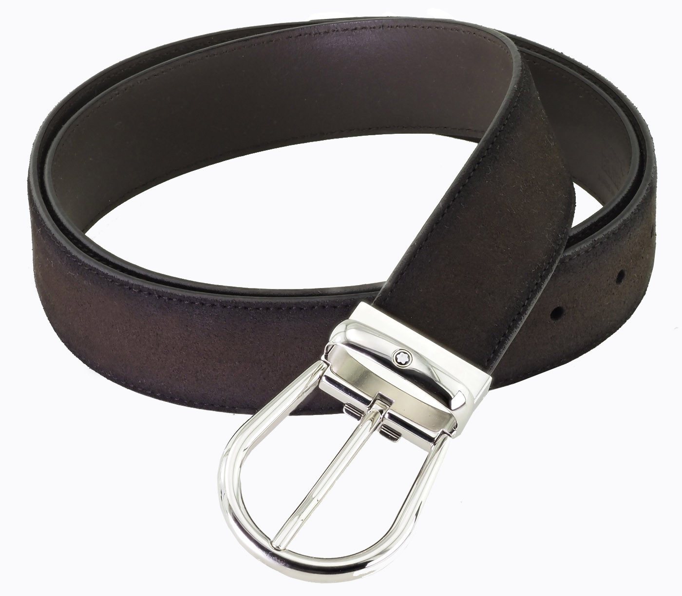 MONTBLANC Taillengürtel Herren Gürtel Casual MB118442 110 cm braun mit Montblanc Emblem und Prägung von MONTBLANC