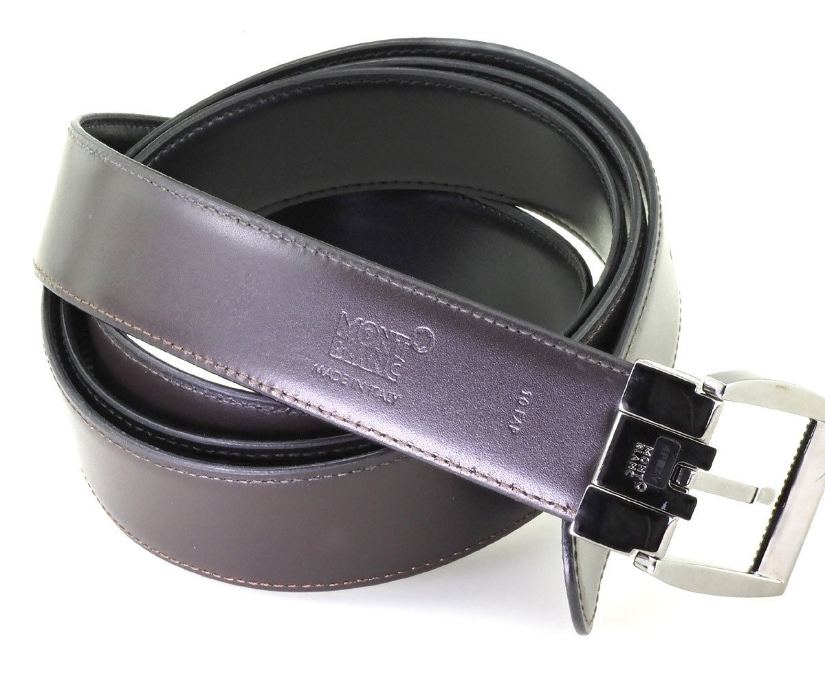 MONTBLANC Taillengürtel Herren Gürtel Leder Casual MB106604 bis 160 cm individuell anpassbar Länge ca. bis 160 cm (Gürtel kann an jeden Umfang angepasst werden) von MONTBLANC