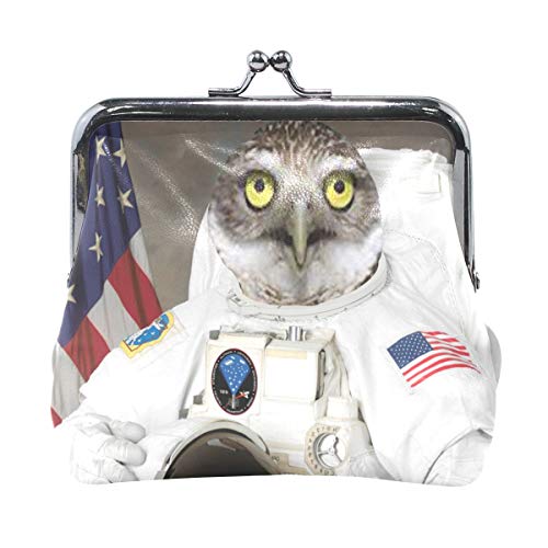 MONTOJ Astronaut Adler Tier im Weltraum Kinder Kleingeldbörse Damen Geldbörse Münzetui, Mehrfarbig/Meereswellen (Ocean Tides), Einheitsgröße von MONTOJ