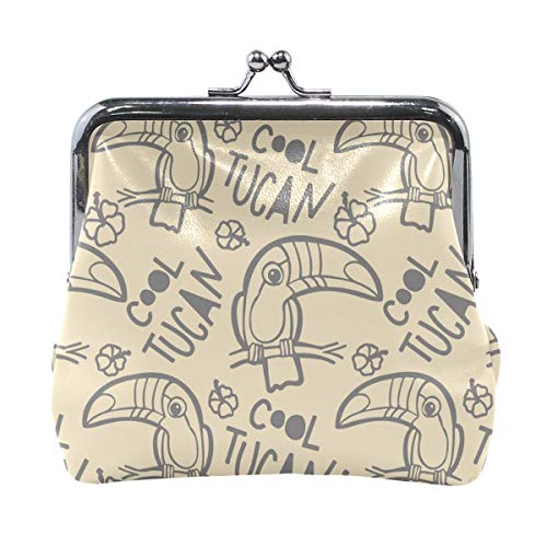 MONTOJ Coole Tukan-Vogel-Party-Geldbörse für Kinder, Münzetui, Mehrfarbig/Meereswellen (Ocean Tides), Einheitsgröße von MONTOJ