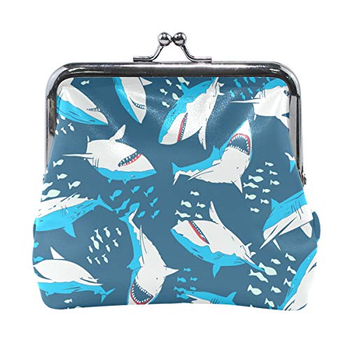 MONTOJ Coole heulende Haie Muster Kinder Kleingeldbörse Damen Geldbörse Münzetui, Mehrfarbig/Meereswellen (Ocean Tides), Einheitsgröße von MONTOJ