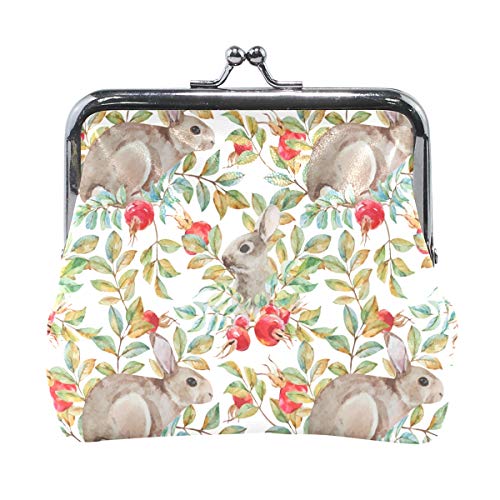 MONTOJ Herbst-Aquarell-Hasen-Muster, Kinder-Geldbörse, Münzetui, Mehrfarbig/Meereswellen (Ocean Tides), Einheitsgröße von MONTOJ
