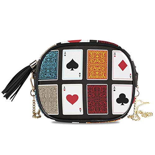 MONTOJ Spielkarten Damen Kette Umhängetasche Crossbody Taschen von MONTOJ