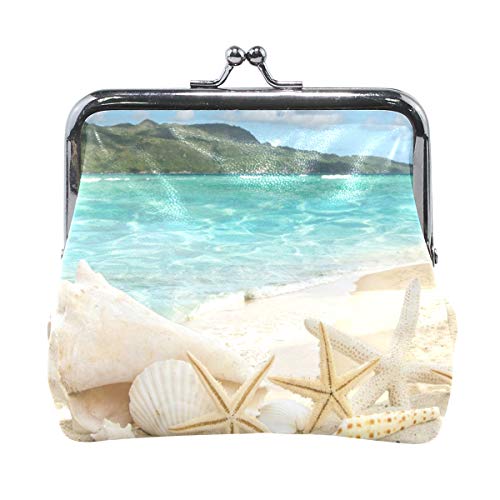 MONTOJ Strandmuscheln Seestern Kinder Kleingeldbörse Damen Geldbörse Münzetui, Mehrfarbig/Meereswellen (Ocean Tides), Einheitsgröße von MONTOJ