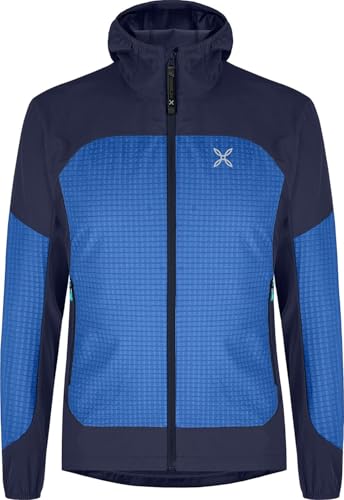 MONTURA Seed Hooded Jacket Herren Winddicht Wasserabweisend Trekking Kletterjacke, B. Blue/Graphite Blue, M von MONTURA