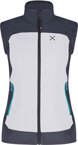 MONTURA Seed Vest Woman Damen Trekking- und Kletterweste, Quiet Grey/Graphite Blue, XL von MONTURA