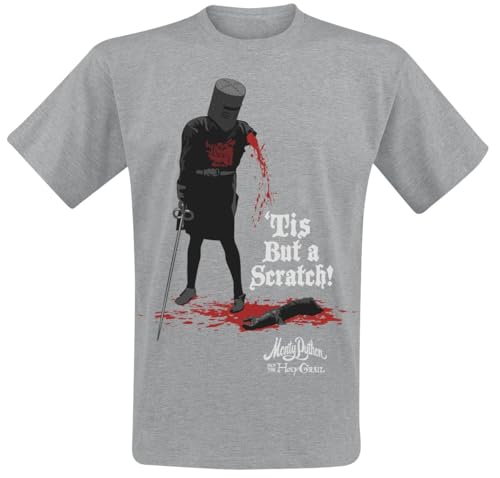 MONTY PYTHON Tis But A Scratch Männer T-Shirt grau XL 90% Baumwolle, 10% Polyester Fan-Merch, Filme von MONTY PYTHON