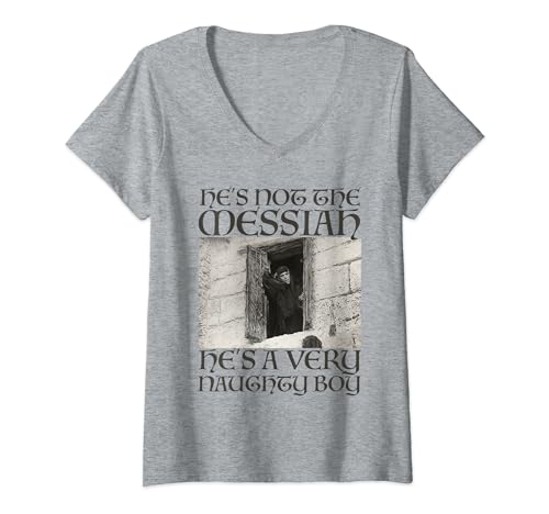 Monty Python Offizieller Messiah Naughty Boy T-Shirt mit V-Ausschnitt Monty Python Offizieller Messiah Naughty Boy T-Shirt mit V-Ausschnitt von MONTY PYTHON
