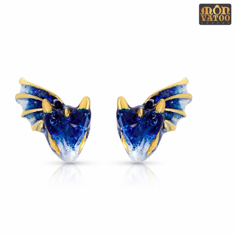 Gold Saphir Drachen Ohrstecker Gold Saphir Drachen Ohrstecker von MONVATOOLondon