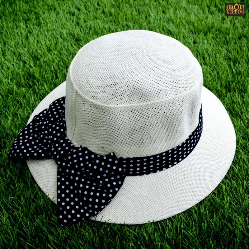 Schwarze Dotty Schleife Hut von MONVATOOLondon