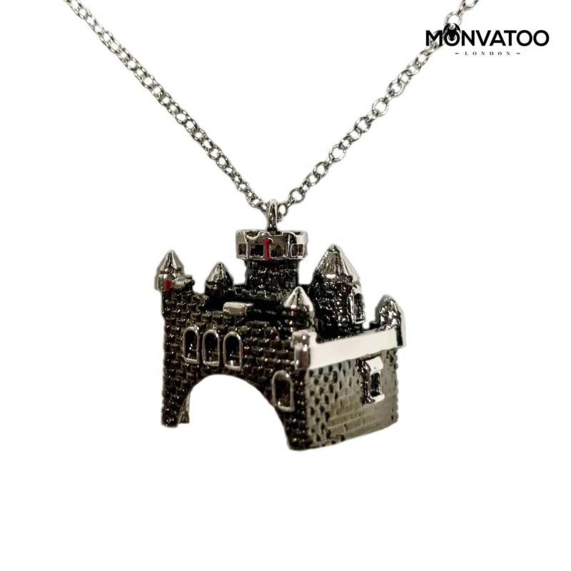 Schwarze Ruthenium Castle Halskette von MONVATOOLondon