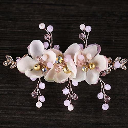 Chinesische Haarnadeln, Braut-Haarspangen, Haarschmuck für Damen, rote Blume, Haarspange, Brautschmuck, Hochzeit, Kopfbedeckung, Schmuck von MOOCO MORNING