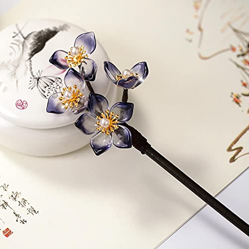 Sandelholz Blume Form Haarnadel Clips Handmade Coiled Holz Haar Gabel Sticks Retro Chinesische Hanfu Kleid Kopfschmuck Kopfschmuck von MOOCO MORNING