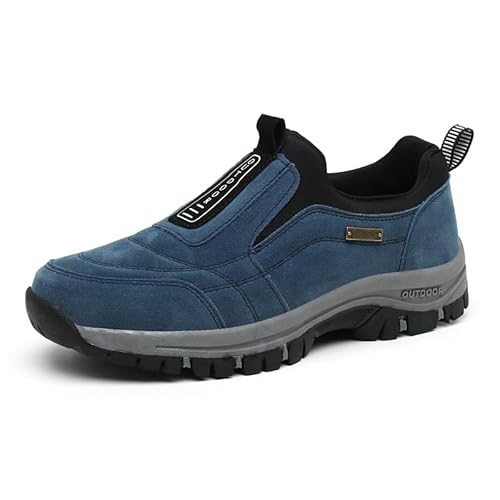 Herren-Sportschuhe, OrthoMotion Unisex Ergonomischer Schuh zur Schmerzlinderung Leichte Outdoor Atmungsaktiv Reisen Bergschuhe Wasserdicht Walking Schuhe Hallux valgus Schuhe-Blue Blau||46 EU von MOODEST