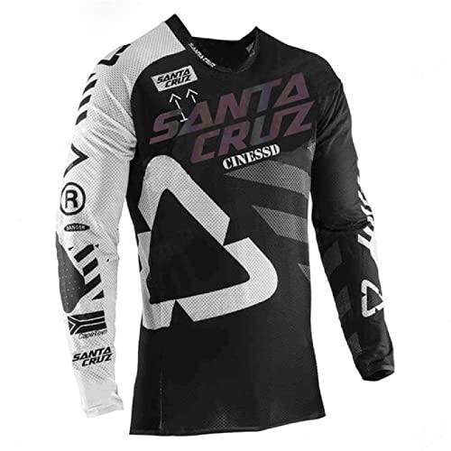 Racing Downhill Jersey Mountain Bike Cycling Jersey Crossmax Shirt Ciclismo Clothes Santa Cruz MTB Motorcycle Jersey Men,B,L von MOODISHA