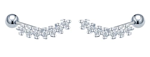 MOOFUN Zirkon Lächelnde Schraubverschluss Ohrstecker Silber Damen Ohrringe Stecker 925 Silber Kletterer Lang Ohrring für Mama Freundin Teenager Mädchen Schwester Frauen Geschenk Geburtstagsgeschenk MOOFUN Zirkon Lächelnde Schraubverschluss Ohrstecker Silber Damen Ohrringe Stecker 925 Silber Kletterer Lang Ohrring für Mama Freundin Teenager Mädchen Schwester Frauen Geschenk Geburtstagsgeschenk von MOOFUN