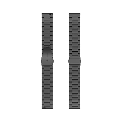 20 mm breites Metallarmband für Omega, Edelstahl-Uhrenzubehör, Schwarz von MOOKEENONE