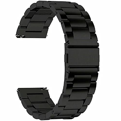 MOOKEENONE 304 Edelstahl Uhrenarmband Smart Watch Ersatzarmband für Huawei (Watch GT 2 Pro), Schwarz von MOOKEENONE
