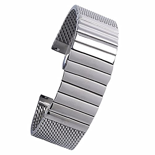 Uhrenarmband aus Stahl, 18,5 cm lang, silber, 20 mm von MOOKEENONE