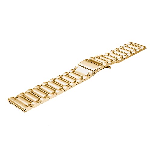 Uhrenarmband mit Schnellverschluss, 22 mm Breite Edelstahl für Samsung (Gear S3 Frontier & S3 Classic), gold von MOOKEENONE