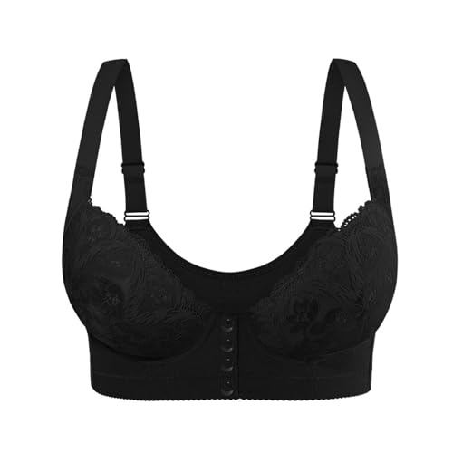 MOONBADI BH Push up Vorderverschluss mit bügel schwarz Spitzen Minimizer Vollschalen BHS ohne Polster Unterwäsche BHS Damen Push up 115B MOONBADI BH Push up Vorderverschluss mit bügel schwarz Spitzen Minimizer Vollschalen BHS ohne Polster Unterwäsche BHS Damen Push up 115B von MOONBADI