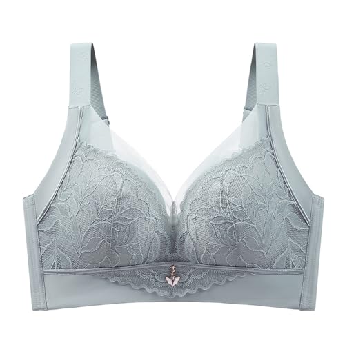 MOONBADI Damen-BHS Grün Damen Blumen BH Ohne Bügel Spitze Bralette un-Gepolstert Mesh gefüttert V-Ausschnitt Jeden Tag BHS Top BH Grosse grössen 105D von MOONBADI