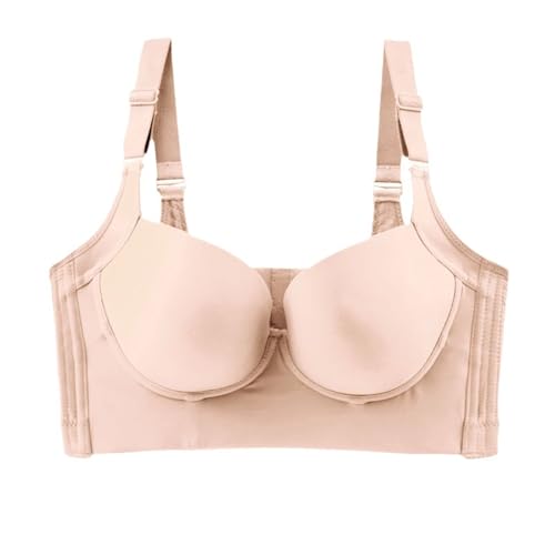 MOONBADI Damen BHS ohne bügel hellgelb Soft Bustier jeden Tag Bequeme Unterwäsche Balconette BHS Push up 115C von MOONBADI