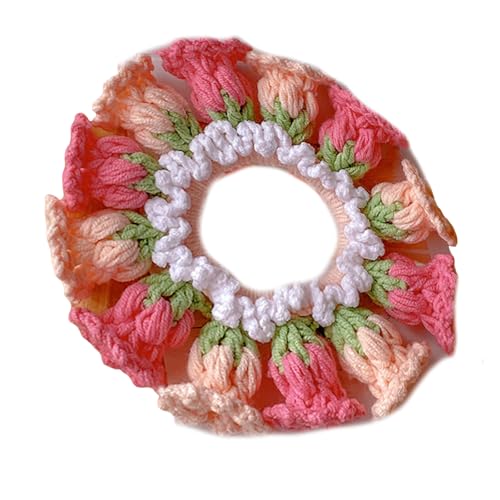 MOONDAME Modischer Häkelkopf mit einzigartigem Blumenmuster-Design, tragbares Accessoire für trendige Frauen und Mädchen von MOONDAME