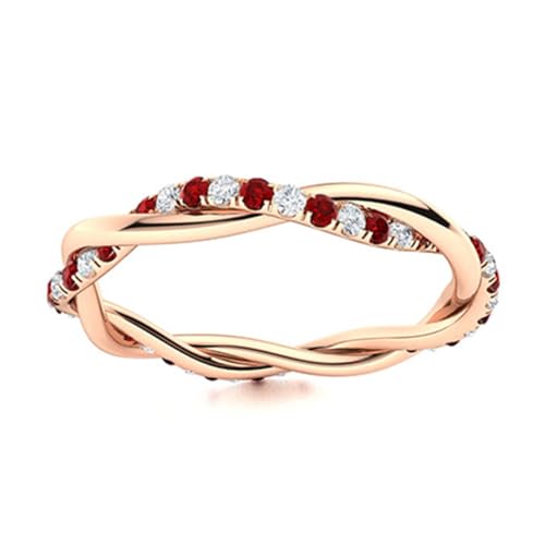 0,75 ctw runde Form Granat 925er Sterling Silber Unendlichkeit Shank Damen-Ehering Roségold Vermeil, 59 0,75 ctw runde Form Granat 925er Sterling Silber Unendlichkeit Shank Damen-Ehering Roségold Vermeil, 59 von MOONEYE