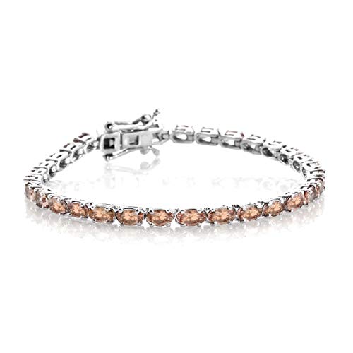 3.00 Ctw Multi Choice Ihr Edelstein 925 Sterling Silber platiniert Frauen Tennis glänzendes Armband Multi Farbe (Morganit) von Mooneye