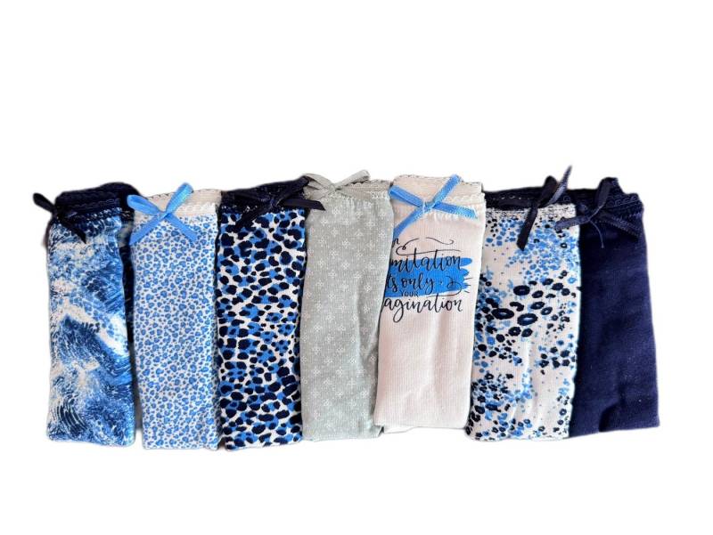 Slip Damen Slip 7er Pack – Gemustert, Baumwolle, Mit Schleifchen von MOONGIRL