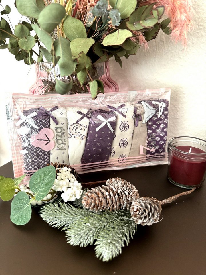 Slip Damen Slip 7er Pack – Gemustert, Baumwolle, Mit Schleifchen von MOONGIRL