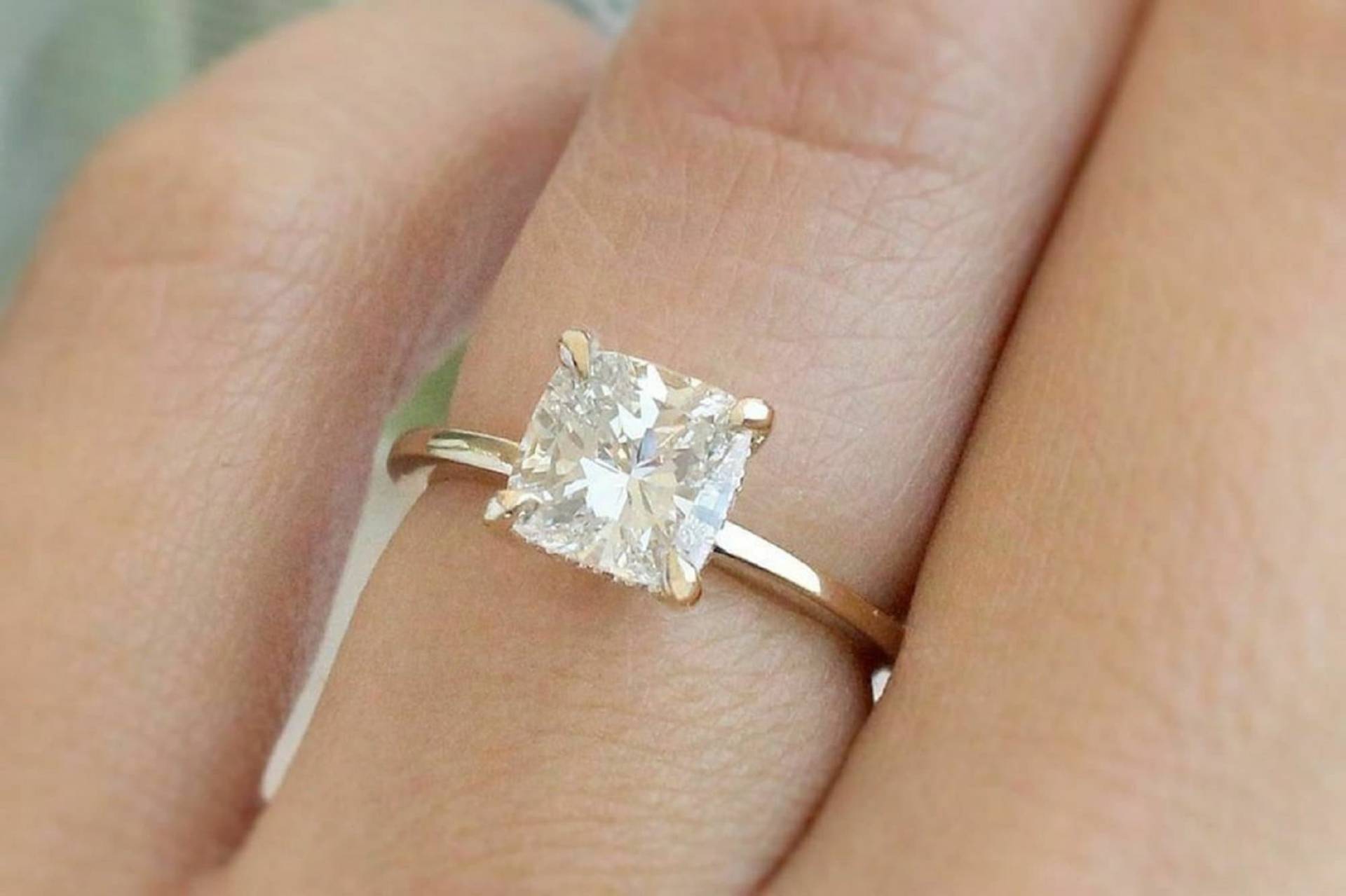 2 Ct Kissenschliff Moissanit Diamant Verlobungsringe, 10K/14K/18K Weiß/Rose/Gelbgold Ring, Antrag Ring, Hochzeitstag Ring von MOONSTAR1998