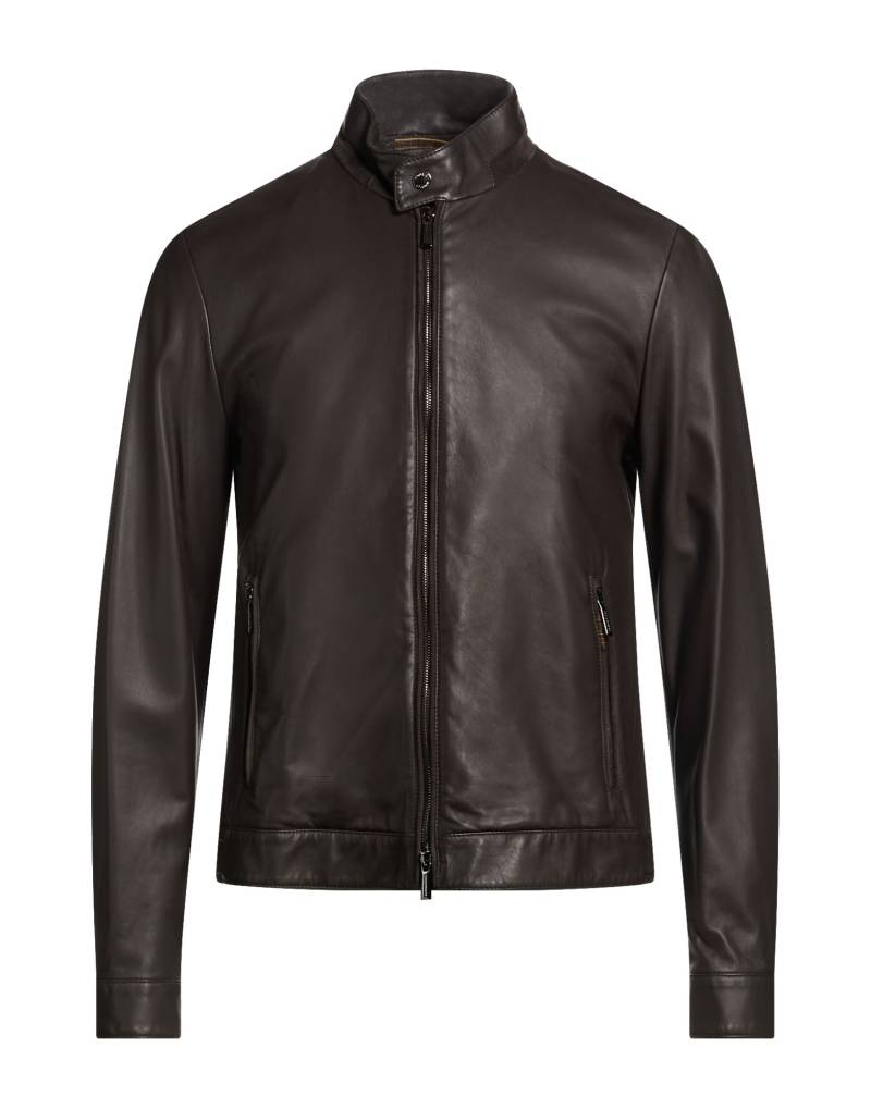 MOORER Jacke & Anorak Herren Dunkelbraun von MOORER