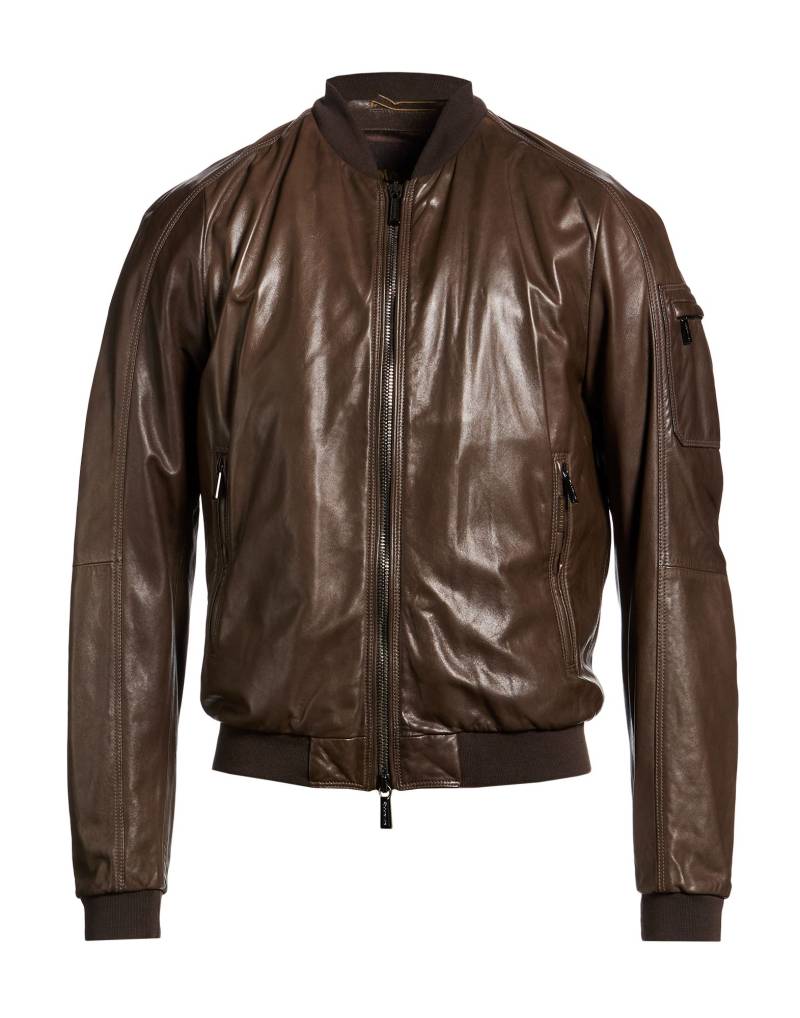 MOORER Jacke & Anorak Herren Dunkelbraun von MOORER