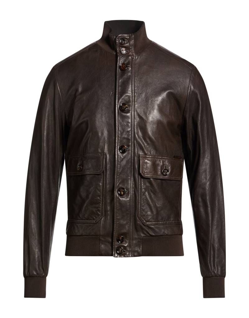 MOORER Jacke & Anorak Herren Dunkelbraun von MOORER