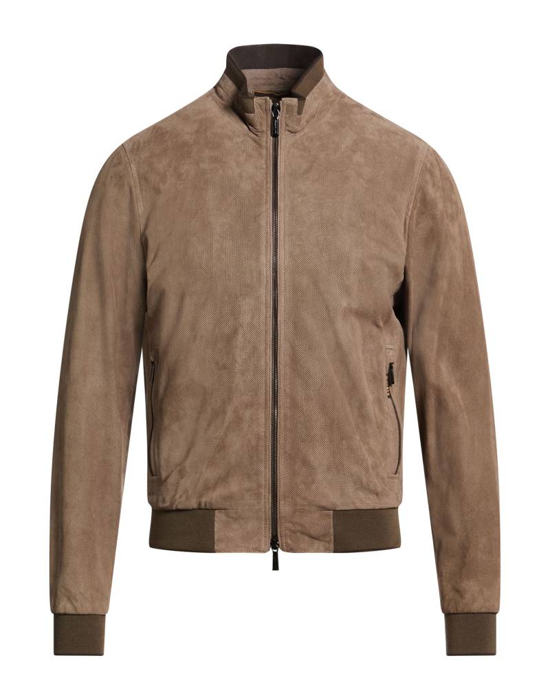 MOORER Jacke & Anorak Herren Hellbraun von MOORER