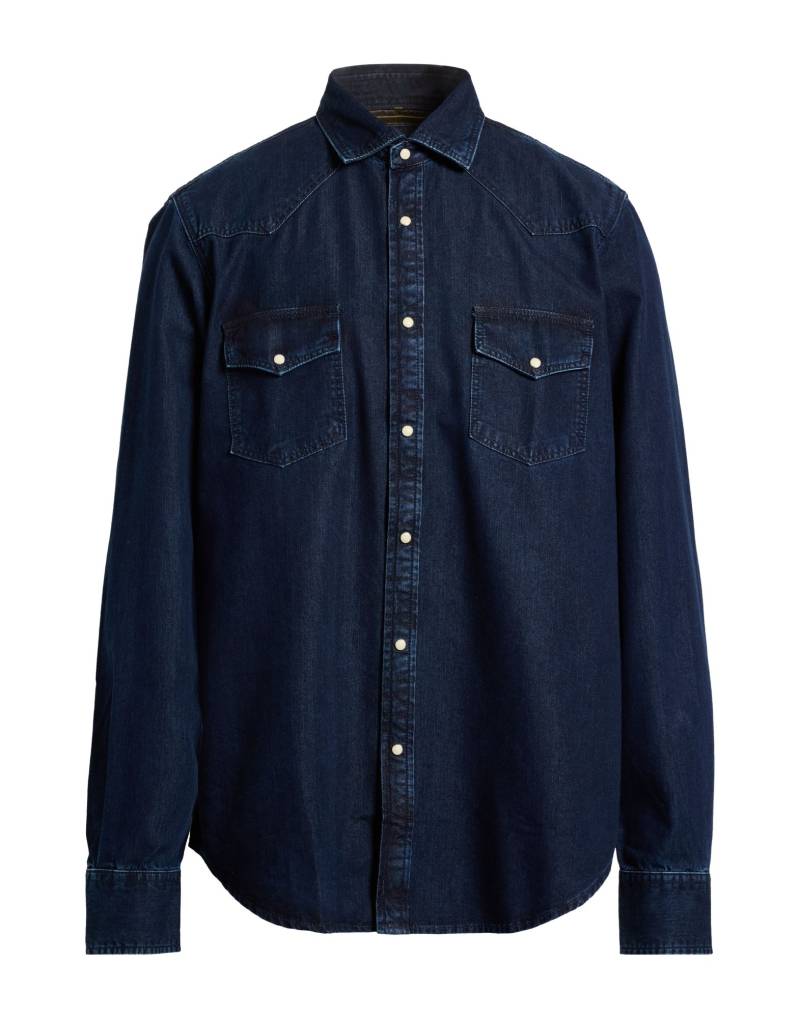 MOORER Jeanshemd Herren Blau von MOORER